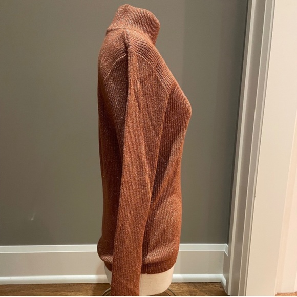 NWT 🧡ELEANOR P BRENNER WOMENS SIZE MEDIUM RIBBED WOOL BLEND TURTLENECK SWEATER - Picture 5 of 8
